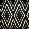 Square Black Diamond pattern Raw Cotton Pouff