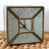 Antique Style Square Glass Tissue Box