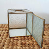 Antique Style Square Glass Tissue Box