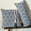 Dark Blue Sunda Motif Cotton Cushion