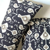 Black Sundanese Traditional Print Pattern Cushion