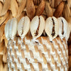 Rattan Napkin Rings With Double Row Cowrie Shells