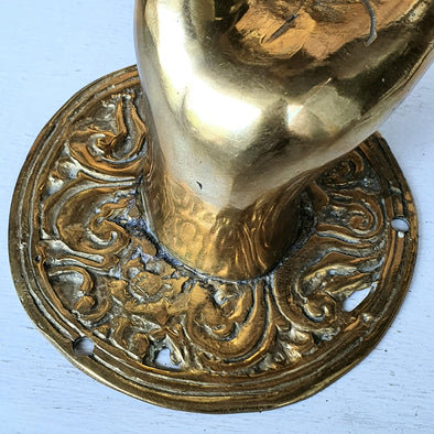 Golden Brass Meditation Hand Door Handles