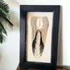 Long Bead And Sea Shell Strand Tribal Pendant With Frame