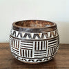 Carved Tribal Line Pattern Wooden Bowl Set