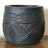 Carved Tribal Abstract Pattern Wooden Bowl Set