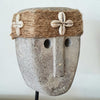 Carved Stone Ethnic Face Decor With Shell