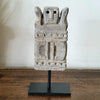 Carved Grey Stone Man On Stand
