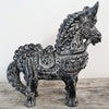 Terracotta Spanish Horse Set Black-wash