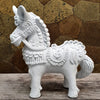 Terracotta Spanish Horse Set White