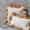 Long Natural Grass Fringe And Cotton Cushions