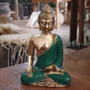 Colourful Golden Brass Meditating Buddhas