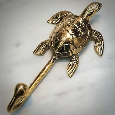 Gold Brass Turtle Hanging Hooks