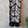 Black & White Canvas Tie Dye Throw With Black Tassels - Canggu & Co
