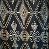 Black & White Tribal Pattern Raw Cotton Throw With Tassels - Canggu & Co