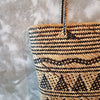 Natural Woven Bamboo Square Bag With Ethnic Motif - Canggu & Co