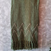Soft Green Raw Cotton Throw With Stitch Pattern - Canggu & Co
