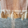 Light Pink Raw Cotton Throw With Tassels - Canggu & Co