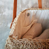 Natural Woven Straw Grass Square Bag With Leather Strap - Canggu & Co