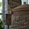 Large White Washed Bamboo Basket With Lid - Canggu & Co
