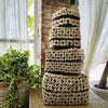 Cowrie Shell Pattern Black Bamboo Box Set - Canggu & Co