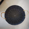 Black Raffia Round Basket - Canggu & Co