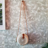 Woven Rattan Globe Shaped Bag With Leather Strap - Canggu & Co