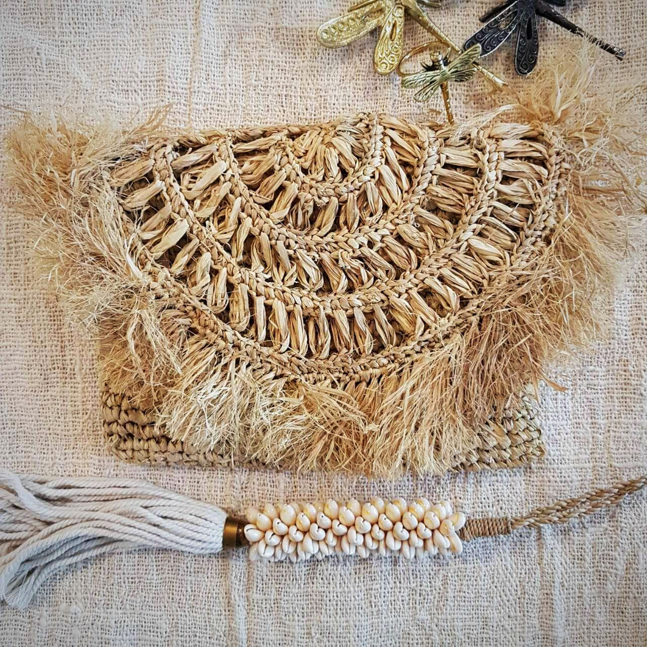 Natural Woven Straw Grass Fold Clutch – Canggu & Co