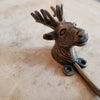 Antique Brass Deer Head Hooks - Canggu & Co