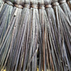 Natural & Black Round Grass Straw Table Decor - Canggu & Co