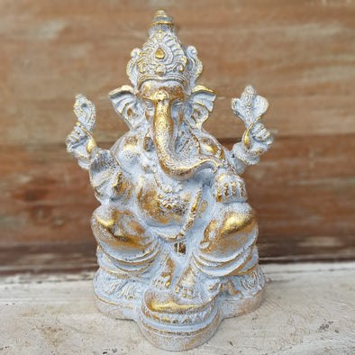 Plain & Antique Ganesha Resin Statue Decor - Canggu & Co