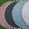 Large Size Multi-Colored Raffia Placemats With Cowrie Shells - Canggu & Co
