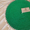 Colored Rattan Placemats With Cowrie Shells - Canggu & Co