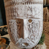 Tribal Motif Large Wooden Head Mask - Canggu & Co