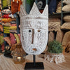 Tribal Motif Large Wooden Head Mask - Canggu & Co