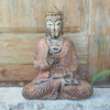 Rustic Red & Gold Wooden Blessing Buddha - Canggu & Co
