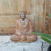 Antique Red & Gold Wooden Meditating Buddha - Canggu & Co