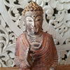 Rustic Red & Gold Wooden Blessing Buddha - Canggu & Co
