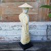 Japanese Grey & Yellow Standing Wooden Figures - Canggu & Co
