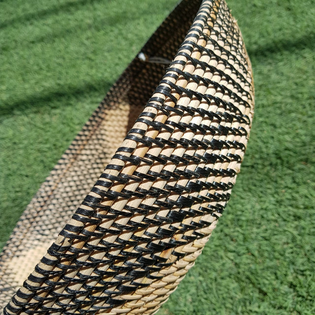 Large Natural & Black Pattern Rattan Bowl Sets – Canggu & Co