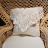 Woven Macrame & Cotton Linen Cushion with Fringe - Canggu & Co