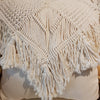 Woven Macrame & Cotton Linen Cushion with Fringe - Canggu & Co