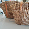 Natural Woven Banana Leaf Bag With Leather Straps - Canggu & Co