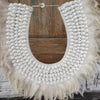 Large Soft Feather & Cowrie Shell Pendant with Stand - Canggu & Co