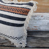 Tribal Pattern Raw Cotton Cushions With Fringe - Canggu & Co
