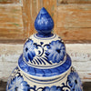 Glazed Blue Pottery Bell Vase With Lid - Canggu & Co