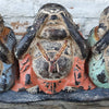 Antique Carved Wooden "See/Speak/Hear No Evil" Buddhas - Canggu & Co