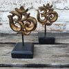 Antique Wooden Om Symbol With Stand - Canggu & Co