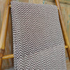Brown Zigzag Pattern Motif Raw Cotton Throw with Tassels - Canggu & Co