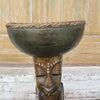 Antique Tribal Wooden Carved People Decor With Bowl - Canggu & Co